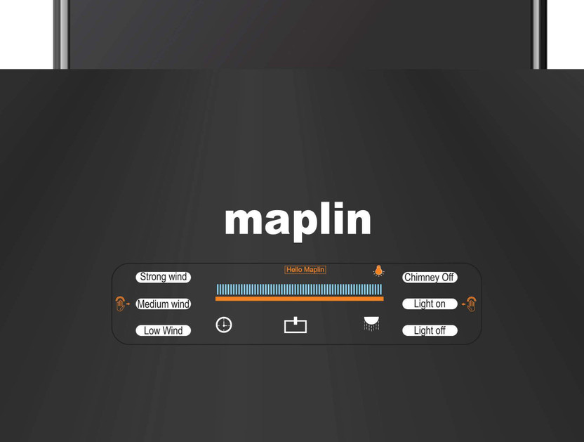 Maplin VC90-VOICE Auto Clean Wall Mounted Black 1400 CMH Chimney - Image 5