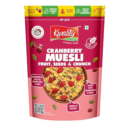 Kwality Muesli Cranberry, Fruits, Seeds