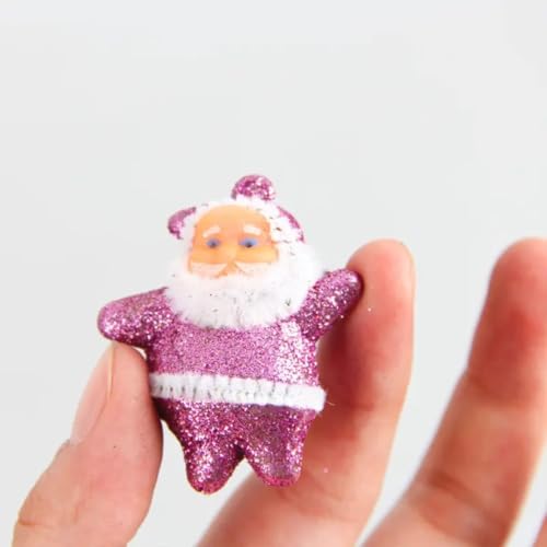 6Pc Glitter Santa Christmas Decoration