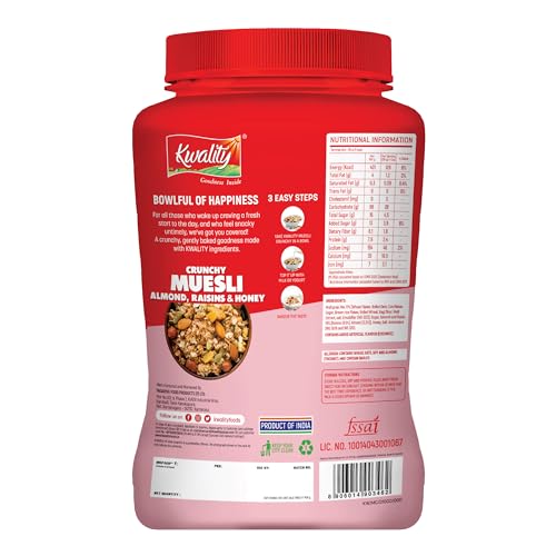 Kwality Muesli Crunchy Almonds, Raisins