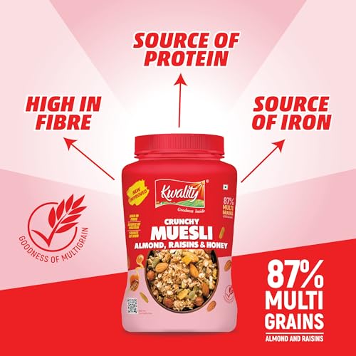 Kwality Muesli Crunchy Almonds, Raisins