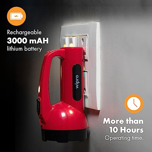 Wipro Emerald Rechargeable Emergency Light (Red) - Image 5
