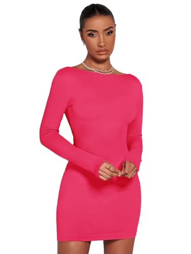 KOTTY Women's Bodycon Mid Thigh Length Elegant Edge Seraphic Drift Dress