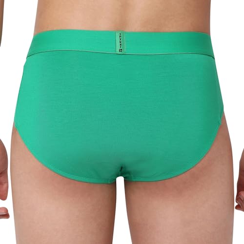 Underjeans Men Premium Mid Grey Cotton Blend Regular Fit Brief - Image 5