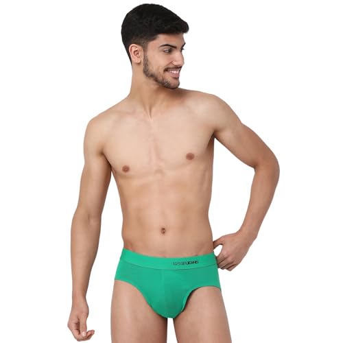 Underjeans Men Premium Mid Grey Cotton Blend Regular Fit Brief - Image 7