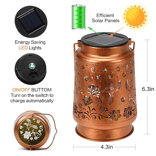 Solar Hummingbird Lantern for Garden