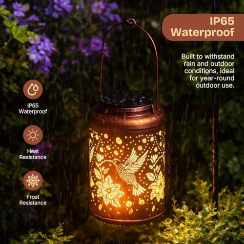 Solar Hummingbird Lantern for Garden