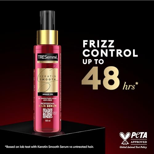 TRESemmé Keratin Smooth Serum 100ml With Keratin Protein and Argan Oil | Salon-Like Smooth Hair | Up To 48H Frizz Control - Image 3