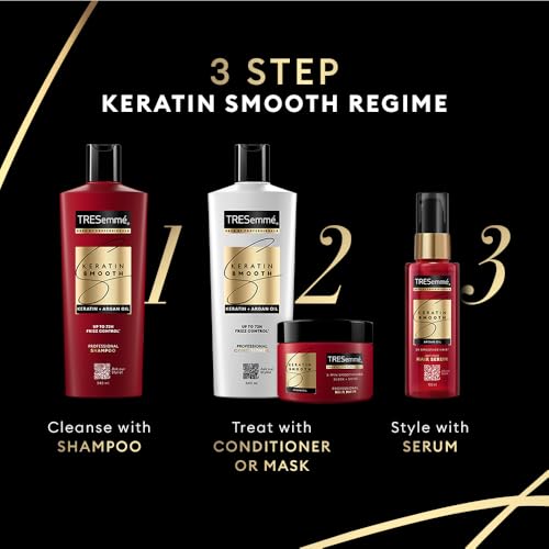 TRESemmé Keratin Smooth Serum 100ml With Keratin Protein and Argan Oil | Salon-Like Smooth Hair | Up To 48H Frizz Control - Image 7
