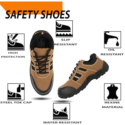 ELECANT Lace-up Steel Toe Safety