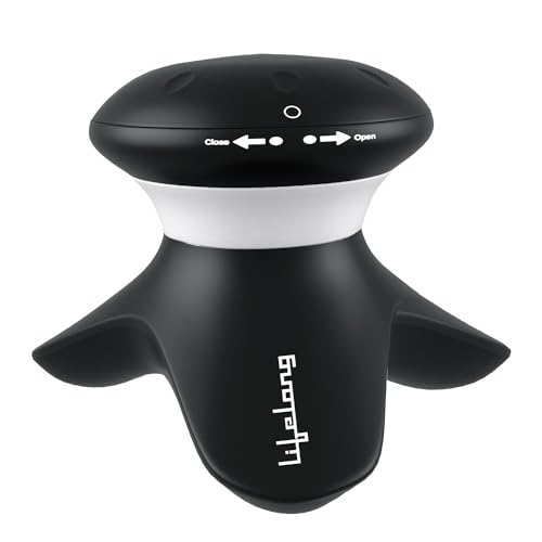 Lifelong Head & Body Mini Massager - Head Massage Machine for Stress Relief - Relaxing Vibration Machine for Body Pain Relief - Rechargeable & Portable Device for Men & Women (LLM774, Black)