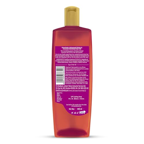 Parachute Advansed Onion enriched coconut hair Oil, 300ml - Image 2