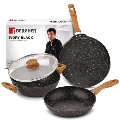 Bergner Ivory Black Granite Non-Stick