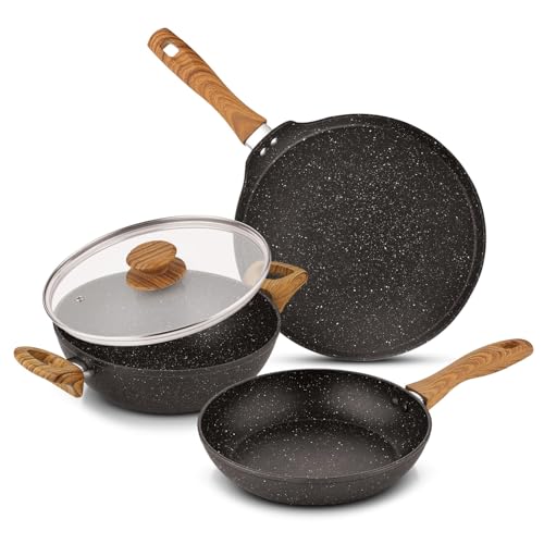Bergner Ivory Black Granite Non-Stick