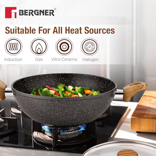 Bergner Ivory Black Granite Non-Stick