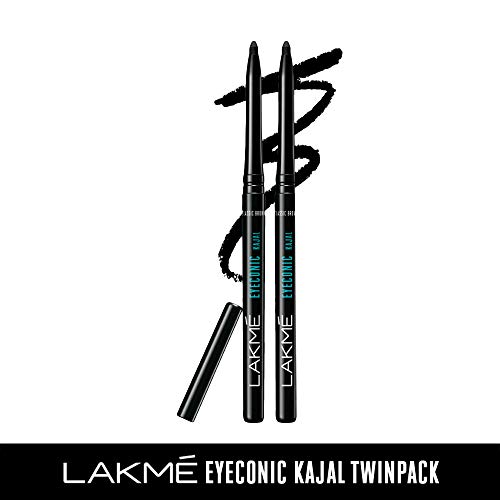 LAKMÃ Eyeconic Kajal Twin Pack, Black, 0.35g with 0.35g, Matte Finish - Image 3