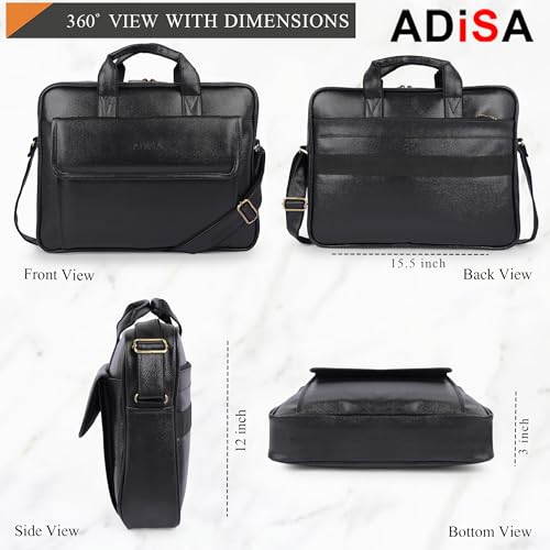 ADISA Laptop Messenger Office Bag Briefcase for Work for Men (LB6052) - Image 2