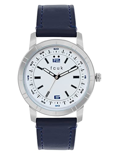 FCUK Analog White Dial Watch for Men - FK00012E