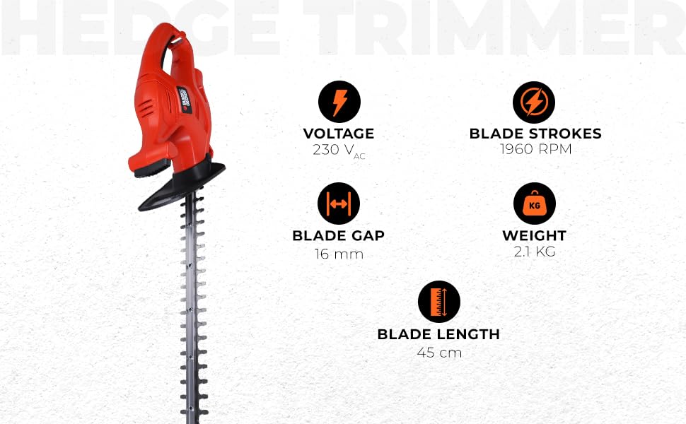 BLACK+DECKER GT4245-B1 Corded 420W Hedge