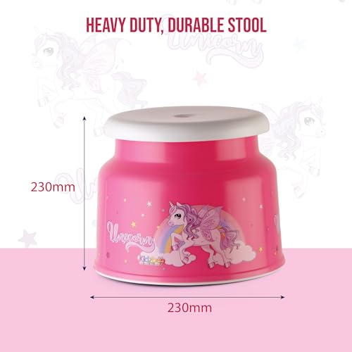Cello Kidzbee Unicorn Splash Bathroom Set | Sturdy and Durable | Lightweight and Rigid | Easy to Clean and Attractive Design | Pink, Set of 3 - Image 6