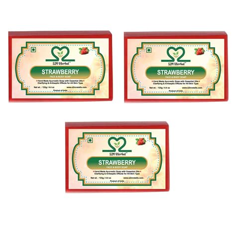 Strawberry Soap (Pack of 3) (3 x 125 g)