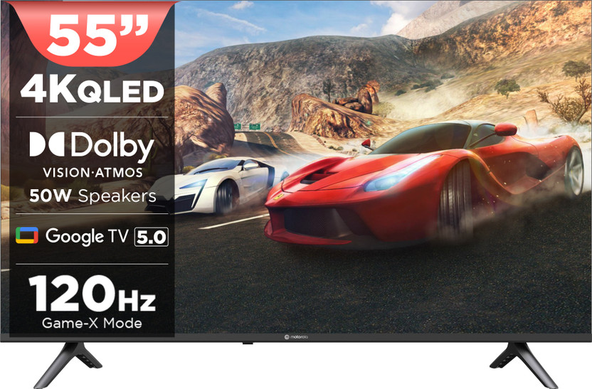 MOTOROLA 139.7 cm (55 inch) QLED Ultra HD (4K) Smart Google TV 20...more