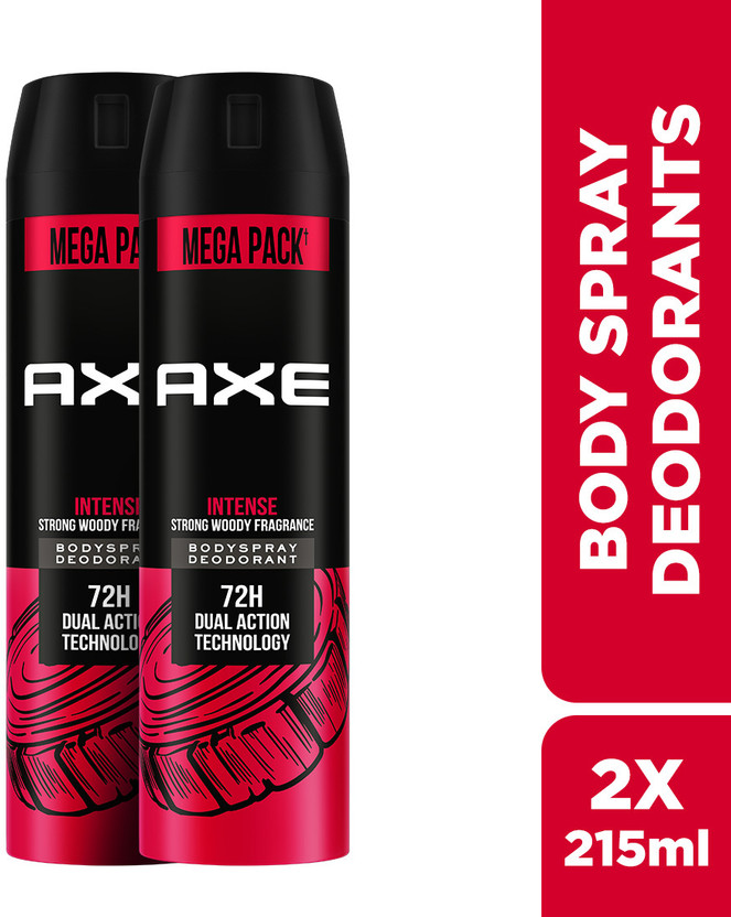 AXE intense Body Spray - For Men (215 ml, Pack of 2)