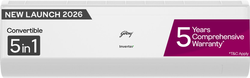 Godrej 2026 Model 1.5 Ton 4 Star Split Inverter 5-In-1 Convertibl...more