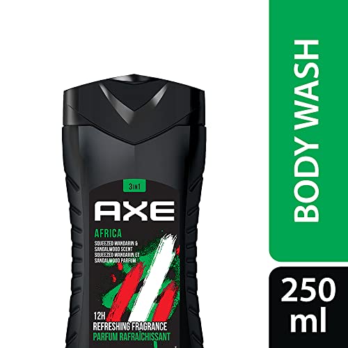 AXE Africa 3 In 1 Body, Face & Hair Wash For Men, Long-Lasting Refreshing Mandarin & Sandalwood Fragrance For Up To 12Hrs, Natural Ingredients, No Parabens, Dermatologically Tested, 250Ml - Image 3