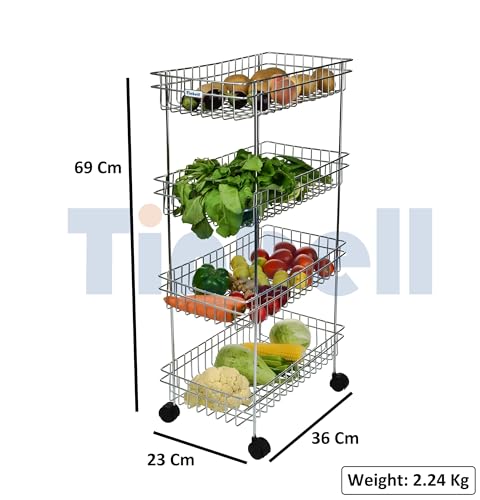 Kitchen Trolley Portable Modern Rack