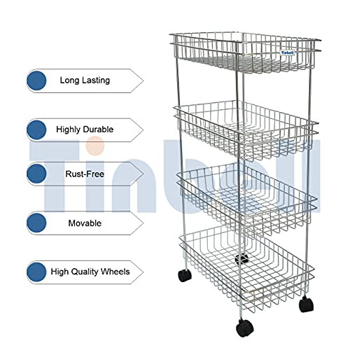 Kitchen Trolley Portable Modern Rack