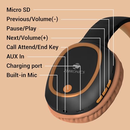 ZEBRONICS Thunder Wireless Headphones, BT