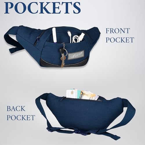 F Gear Touche Navy Canvas 4L Waist Bag - Image 6