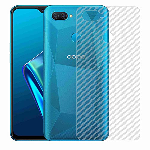 Compatible with Oppo A12 Back Screen Protective Film Carbon Fiber Skin Transparent Screen Guard Sticker