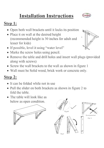 Compal Multipurpose Wall Mounted Table