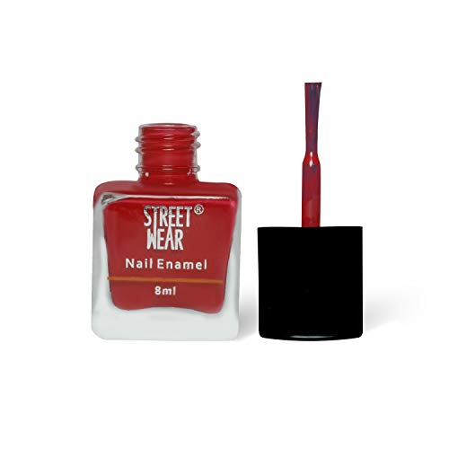 Street Wear Nail Enamel, Krazy Red, 8ml - Image 4