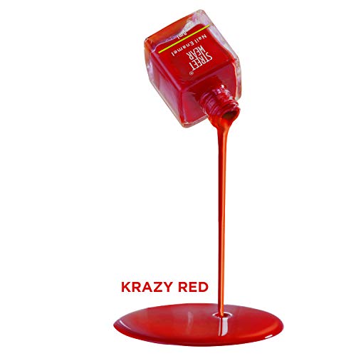 Street Wear Nail Enamel, Krazy Red, 8ml - Image 5