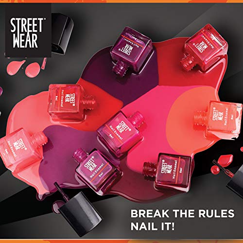 Street Wear Nail Enamel, Krazy Red, 8ml - Image 6