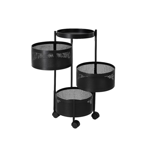3-Layer Round Storage Trolley –