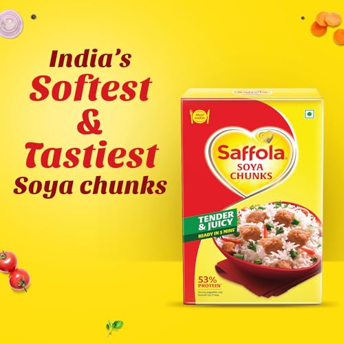 Saffola Soya Chunks, Tender & Juicy, 53% Protein, 1kg - Image 3