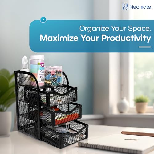 Neomate 3-Drawer Metal Mesh Mini
