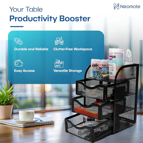 Neomate 3-Drawer Metal Mesh Mini