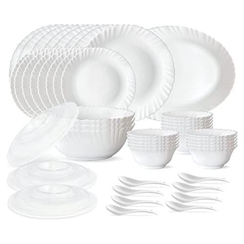 Larah by Borosil Plain White