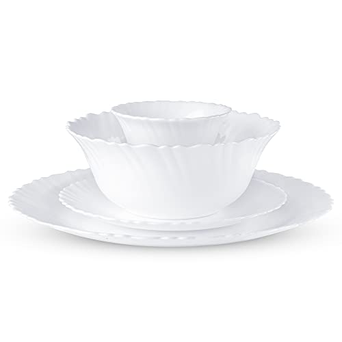 Larah by Borosil Plain White