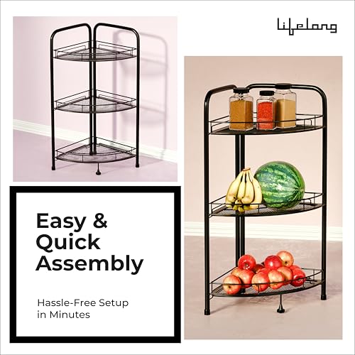 Lifelong 3-Tier Corner Shelf Rack