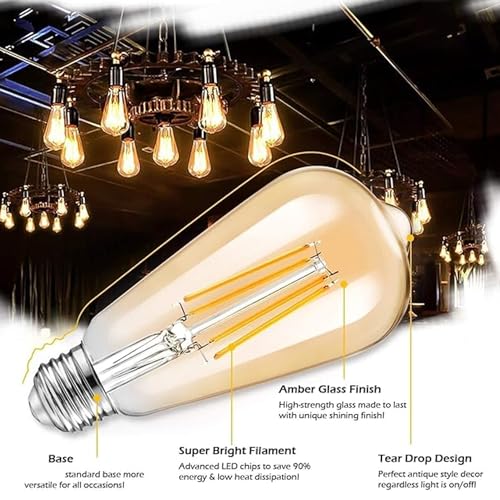 Edison Tungsten Filament Antique Glass