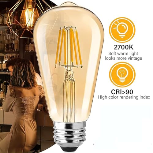 Edison Tungsten Filament Antique Glass
