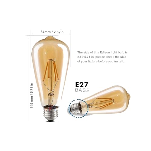 Edison Tungsten Filament Antique Glass
