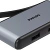 PHILIPS 5 in 1 USB DLK5528C/00 USB Hub (Grey) - Image 2