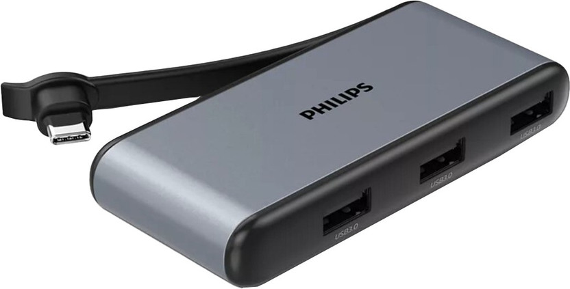 PHILIPS 5 in 1 USB DLK5528C/00 USB Hub (Grey) - Image 2